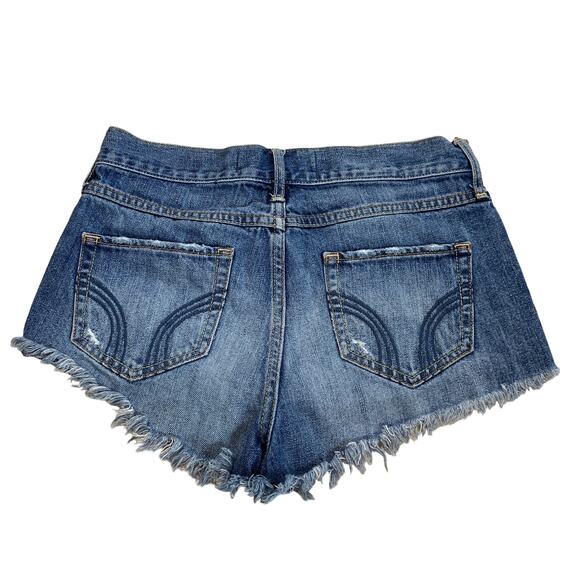 Hollister Cutoff Button Fly Mini Micro Denim Jean Shorts Size 3 - Picture 4 of 4